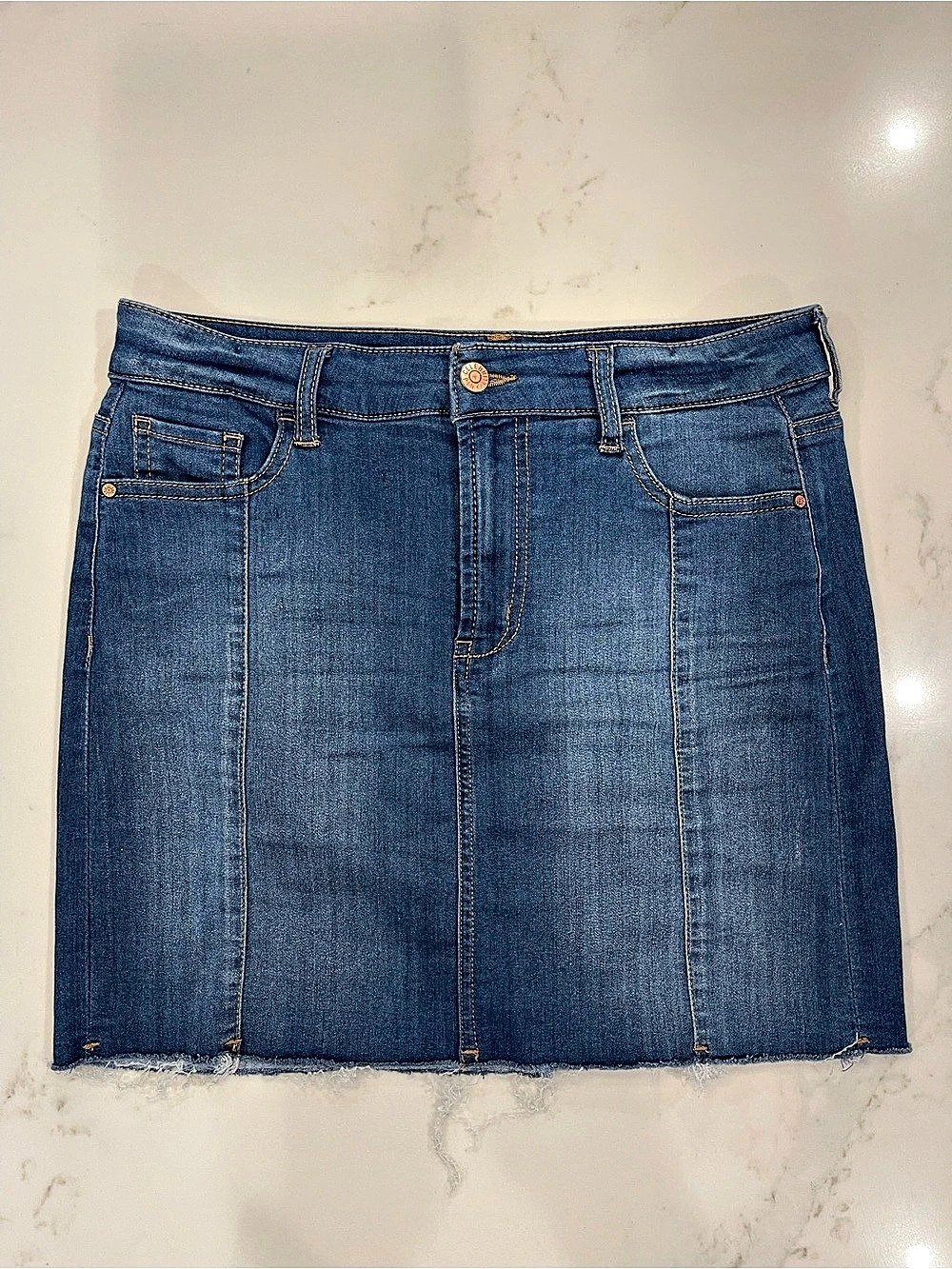 Celebrity Pink Denim Mini Skirt Waist 29